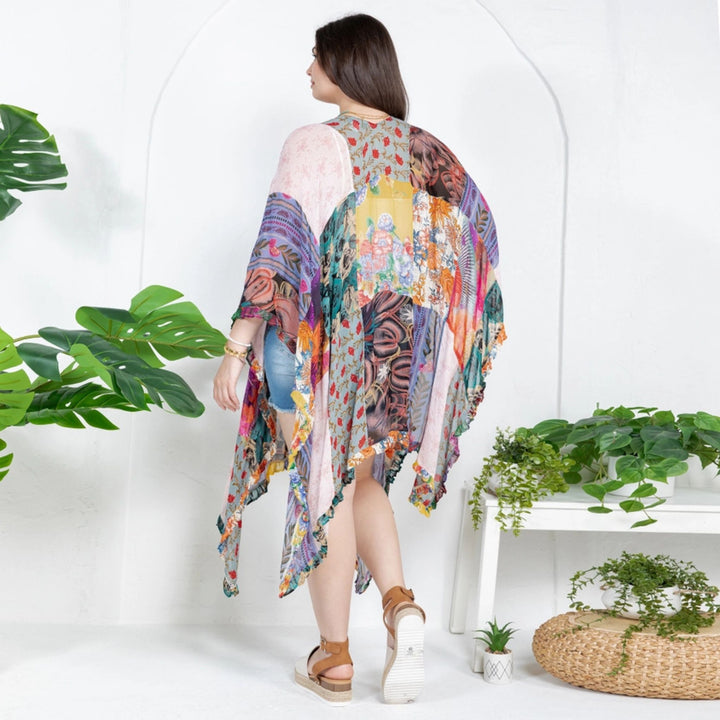 Darn Good Yarn: Woodstock Dreams Limited Edition Bohemian Embroidered Color Block Shrug, Clothing and Accessories