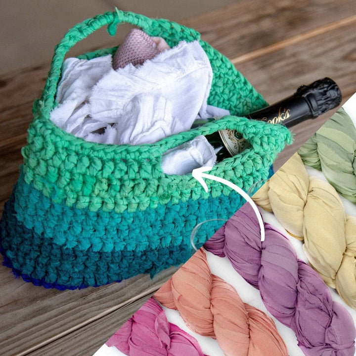 Easy Market Tote Crochet Kit or Knitting Kit - Darn Good Yarn