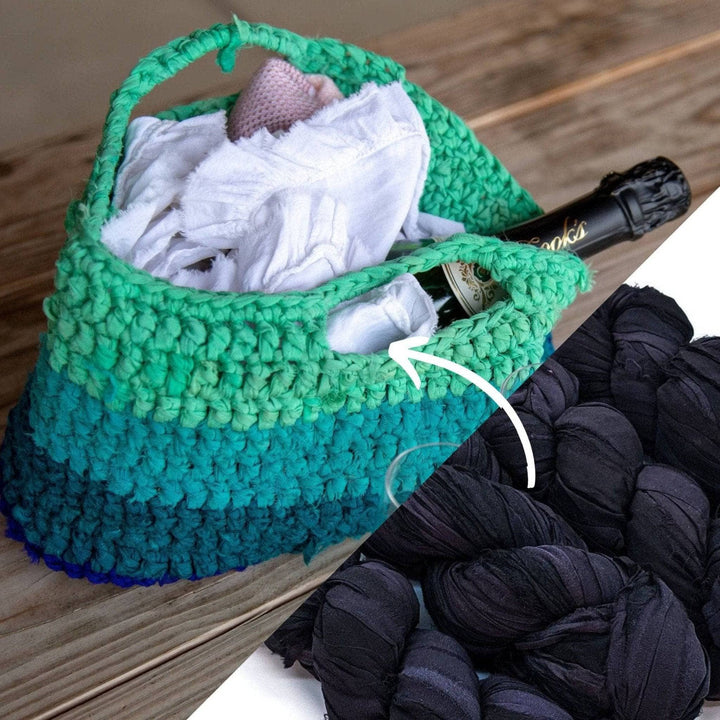 Easy Market Tote Crochet Kit or Knitting Kit - Darn Good Yarn