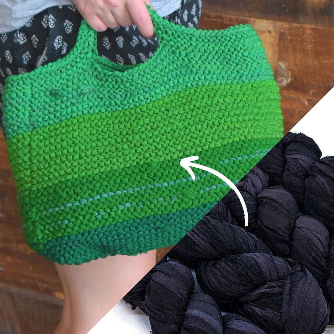 Easy Market Tote Crochet Kit or Knitting Kit - Darn Good Yarn
