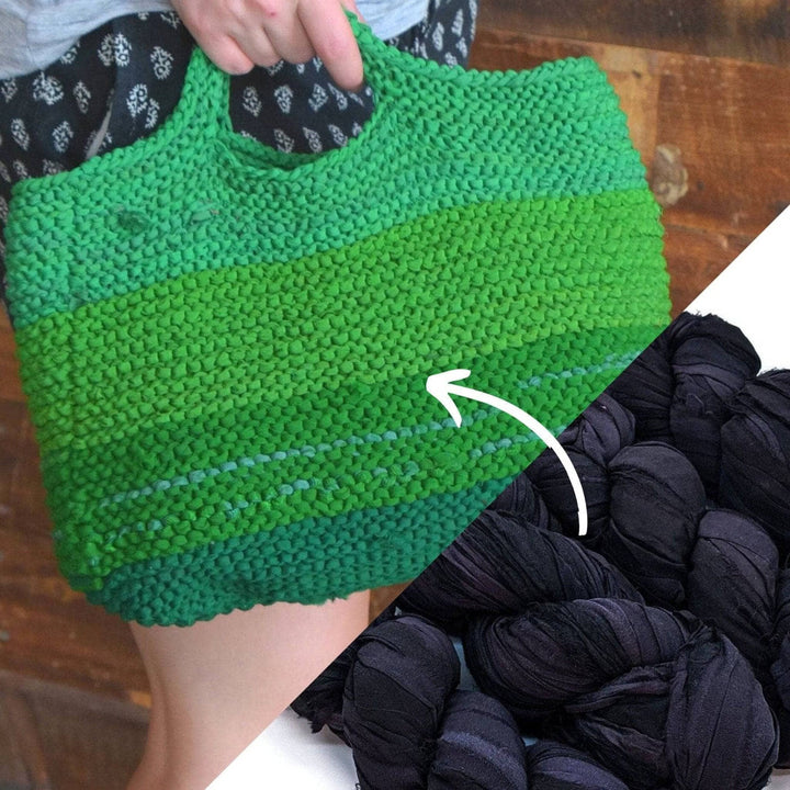 Easy Market Tote Crochet Kit or Knitting Kit - Darn Good Yarn