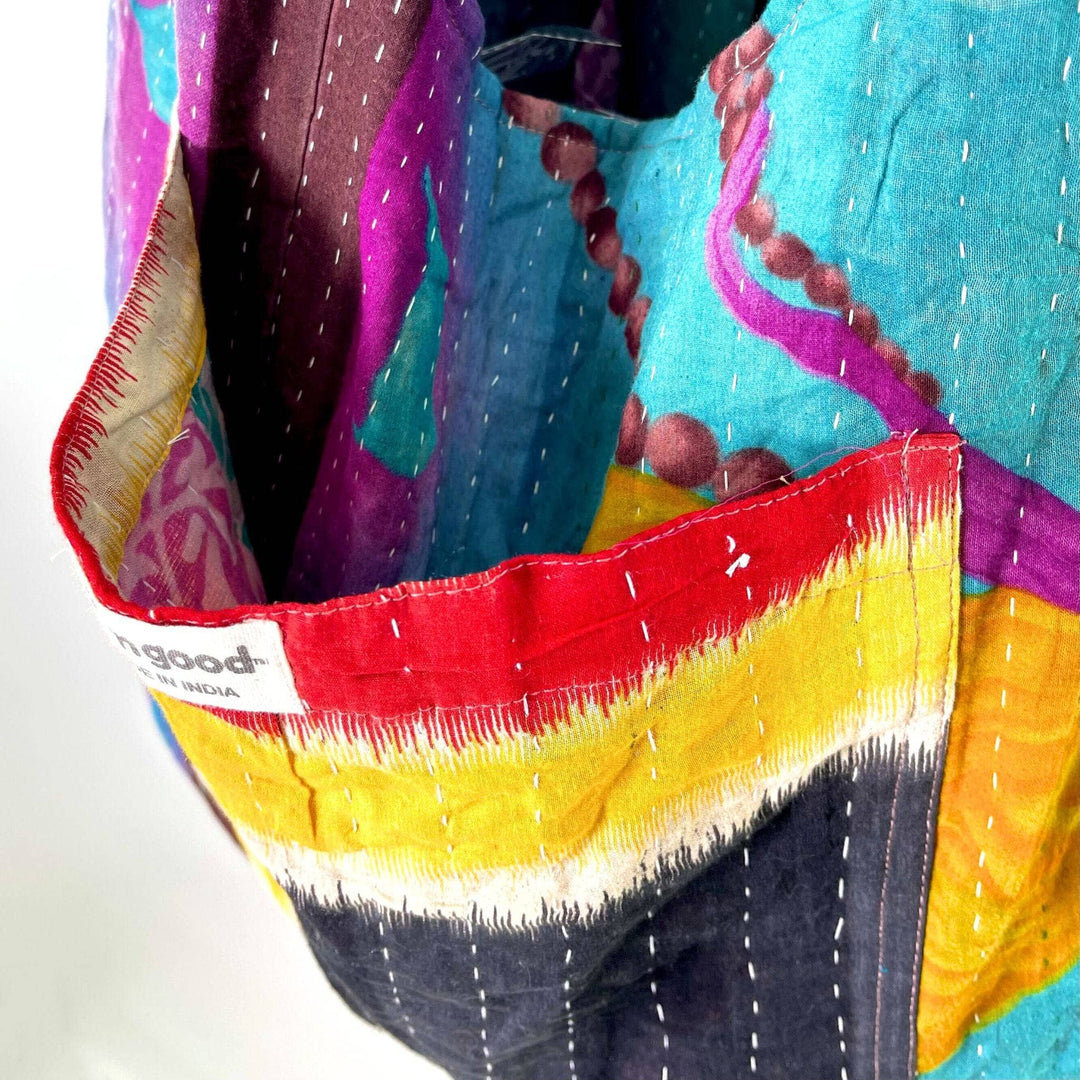 Exotic Voyage Oversized Kantha Bag - Darn Good Yarn