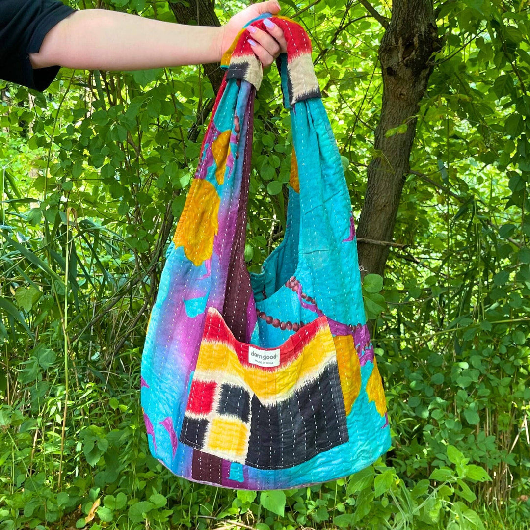 Exotic Voyage Oversized Kantha Bag - Darn Good Yarn