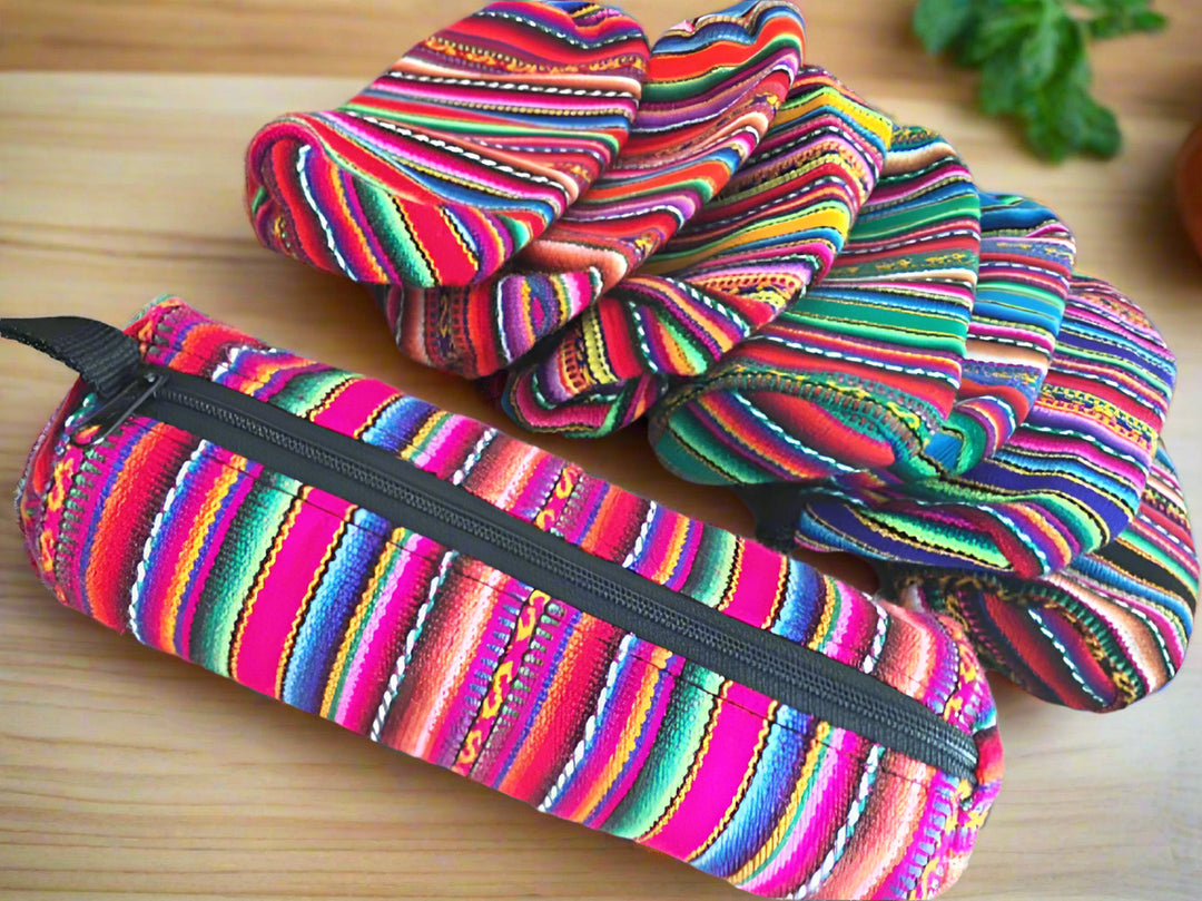 Darn Good Yarn: Handwoven Pouch Assorted Colors (Made in Peru), Clothing and Accessories