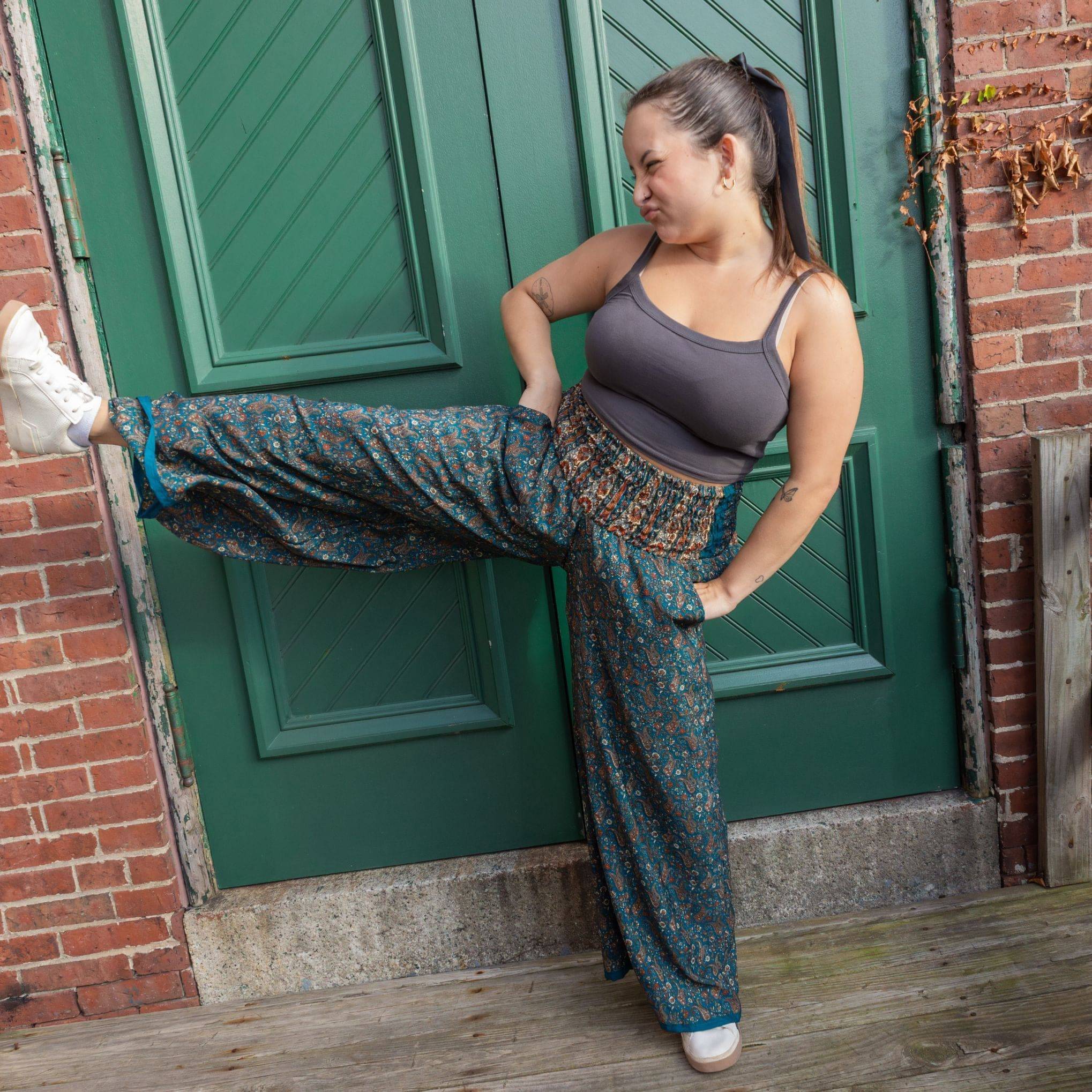 Free Spirit Wide-Leg Palazzo Pants with Pockets 14-32