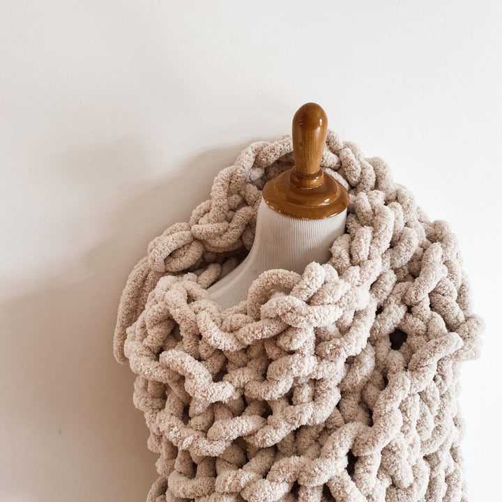 Darn Good Yarn: Hickory Tree Arm Knit Shawl Pattern – Easy Beginner Arm Knitting Project, 