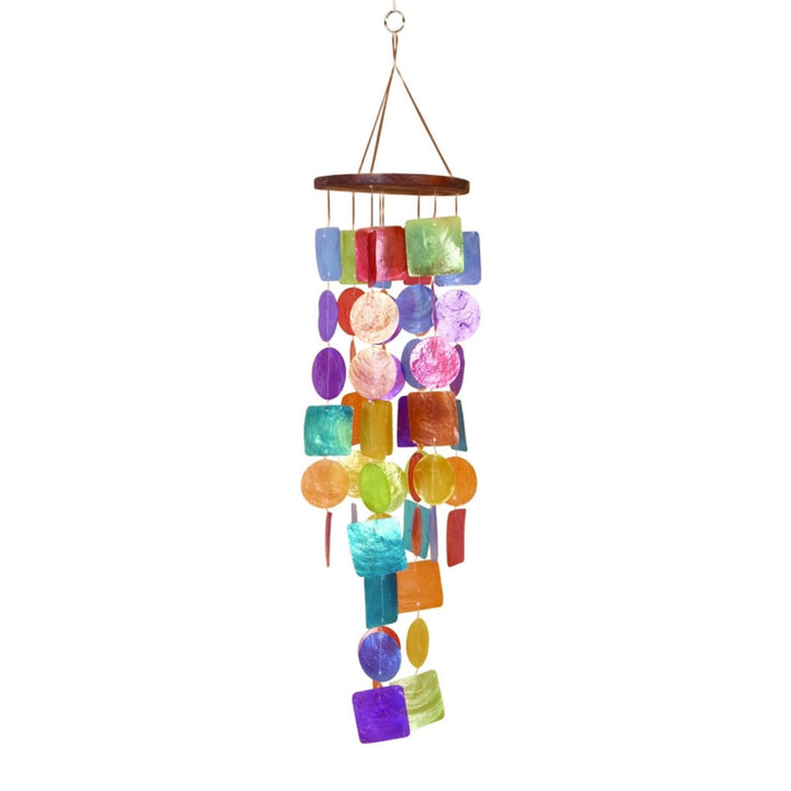 Darn Good Yarn: Capiz Shell Waterfall Windchime, Home Decor