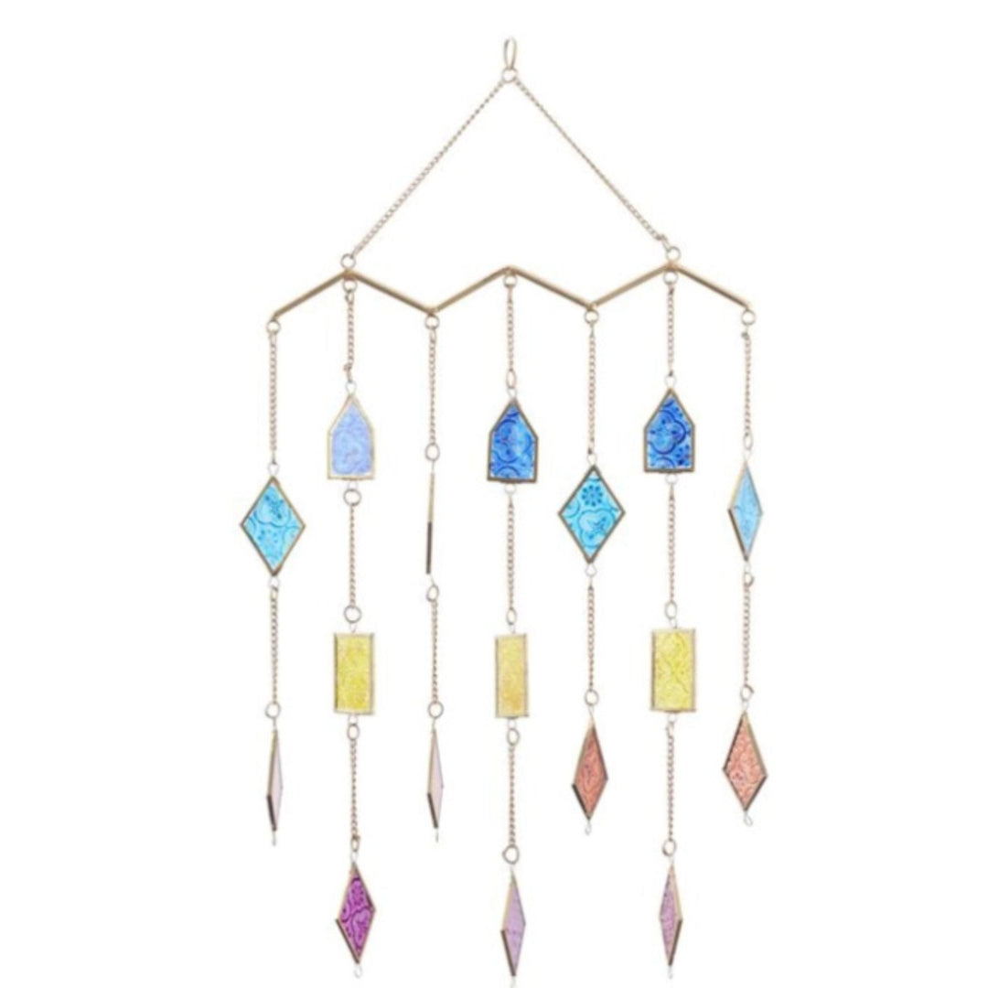 Darn Good Yarn: Fairy lights Metal Windchime Arch Stained Glass, Home Decor