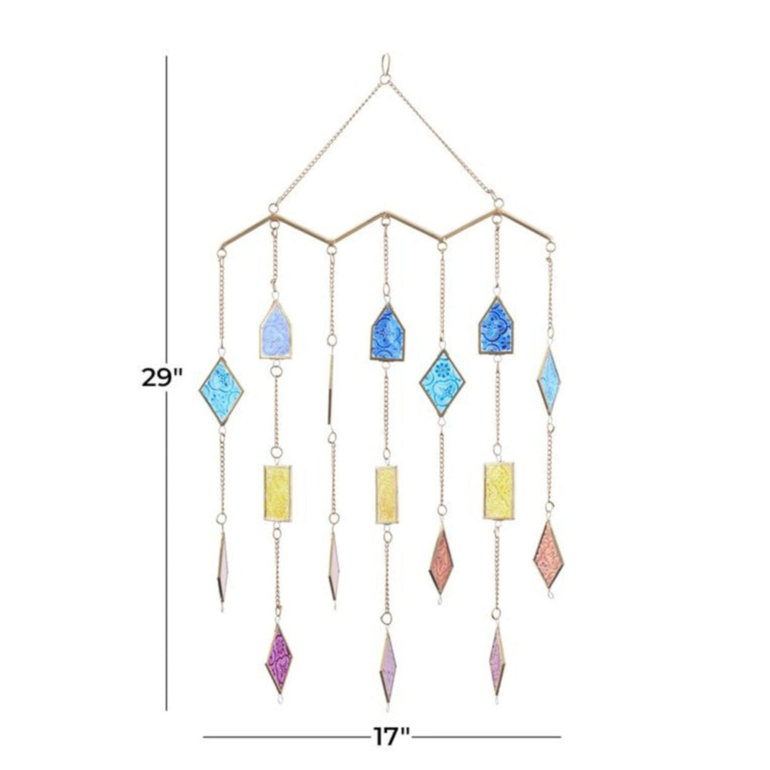 Darn Good Yarn: Fairy lights Metal Windchime Arch Stained Glass, Home Decor