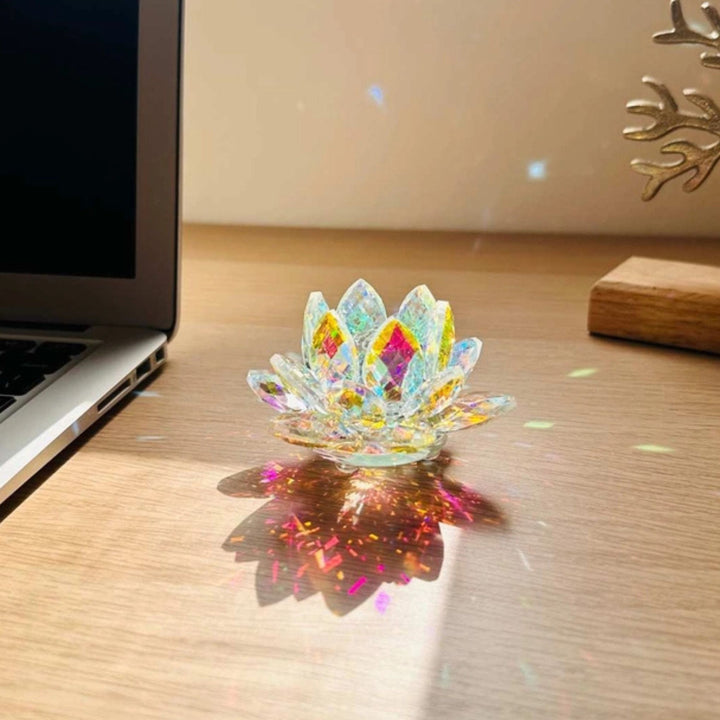 Darn Good Yarn: Lotus Flower Desktop Suncatcher, Home Decor