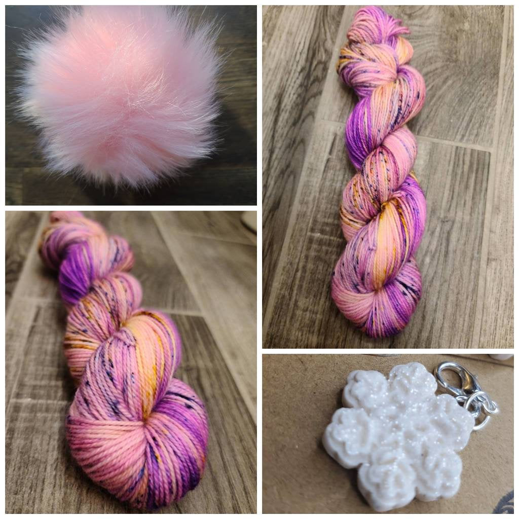 Darn Good Yarn: Woolen Winter Hat kits/pom/snowflake charm, Yarn