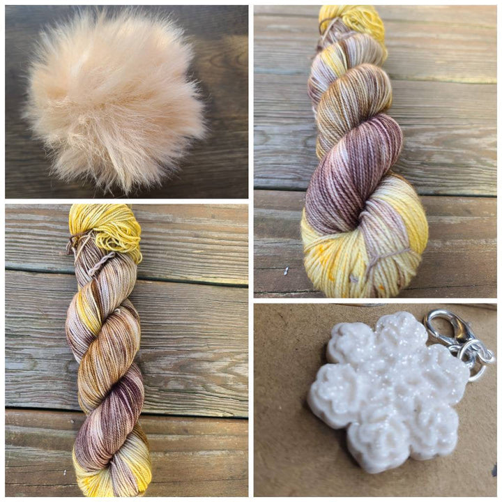 Darn Good Yarn: Woolen Winter Hat kits/pom/snowflake charm, Yarn