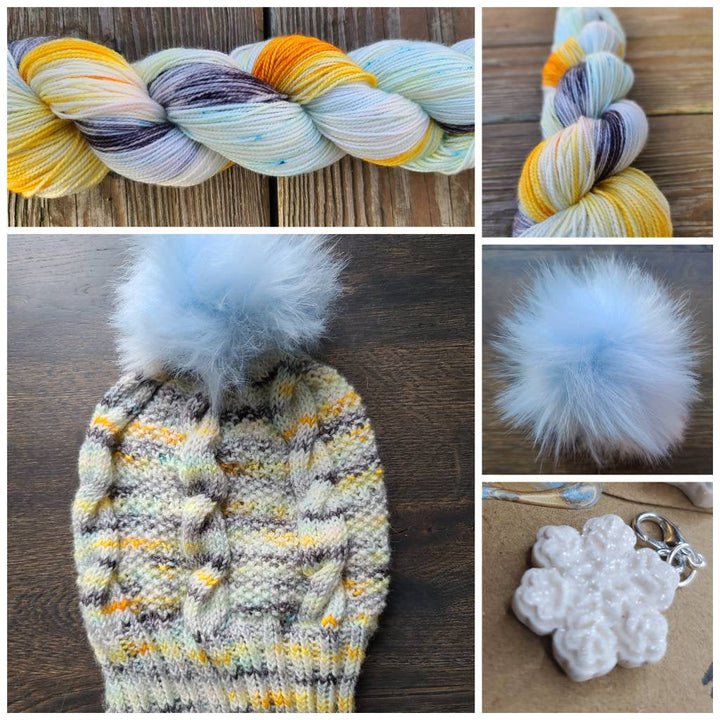Darn Good Yarn: Woolen Winter Hat kits/pom/snowflake charm, Yarn