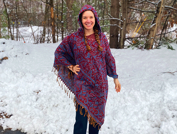 Nanda Hooded Poncho - Darn Good Yarn