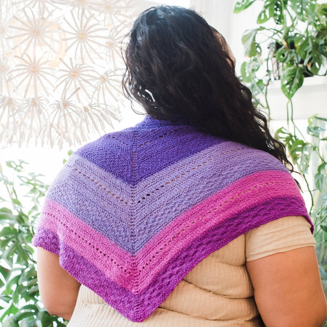 Ombre Stitch Sampler Shawl Pattern - Main Image