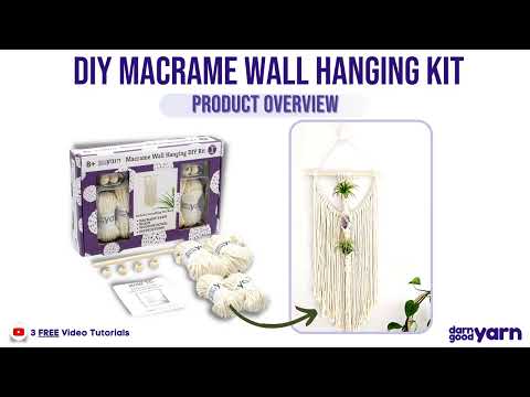 DIY Macrame Wall Hanging Kit Product Overview.
