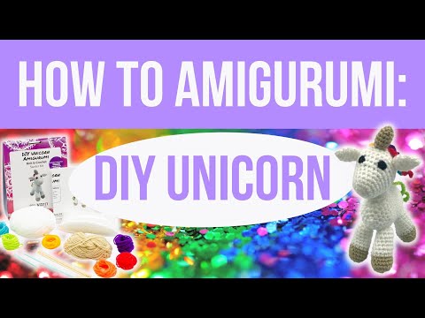 Video tutorial on how to create a beginner-friendly amigurumi unicorn, knit or crochet.