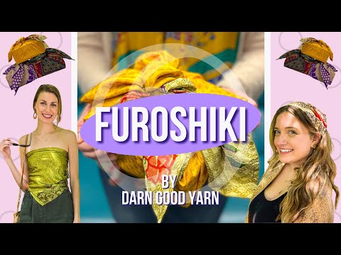 Darn Good Yarn's Reusable Recycled Sari Silk Furoshiki Gift Wrap Product Overview