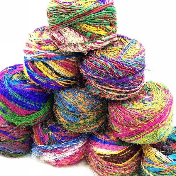 Recycled Silk Yarn "Spice Market" - Darn Good Yarn