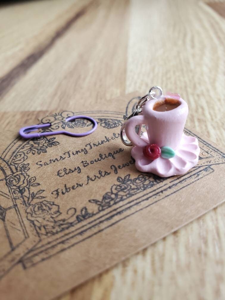 Darn Good Yarn: Rose tea cup trinket, 
