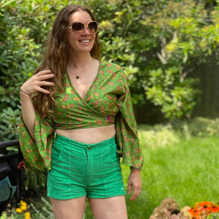 Sari Bell Sleeve Wrap Top - Darn Good Yarn