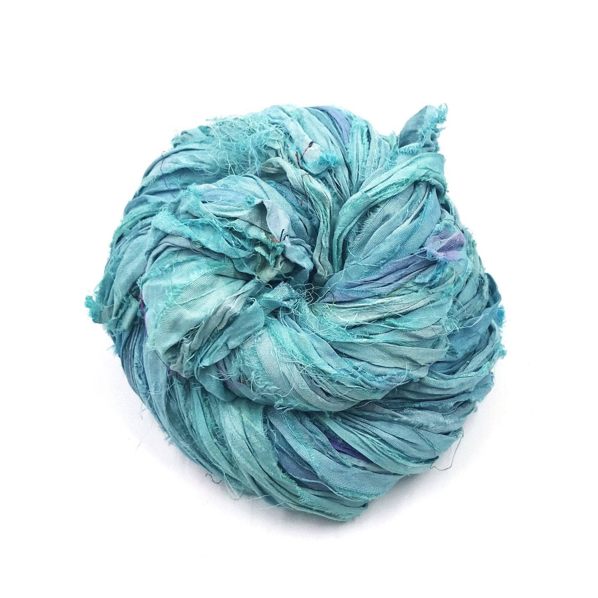 Sari Silk Ribbon Beanie Crochet Kit | Darn Good Yarn