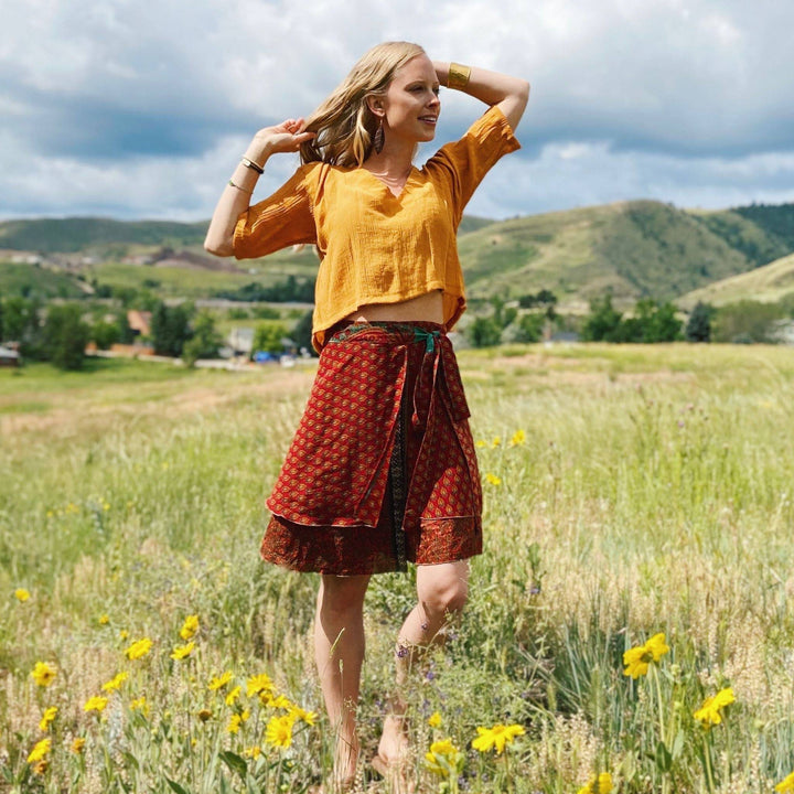 The Original Sari Wrap Skirt - Darn Good Yarn