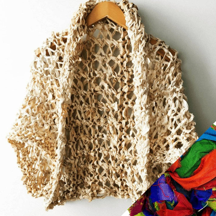 Silk Garter + Lace Summer Cocoon Coat Knit Kit - Darn Good Yarn