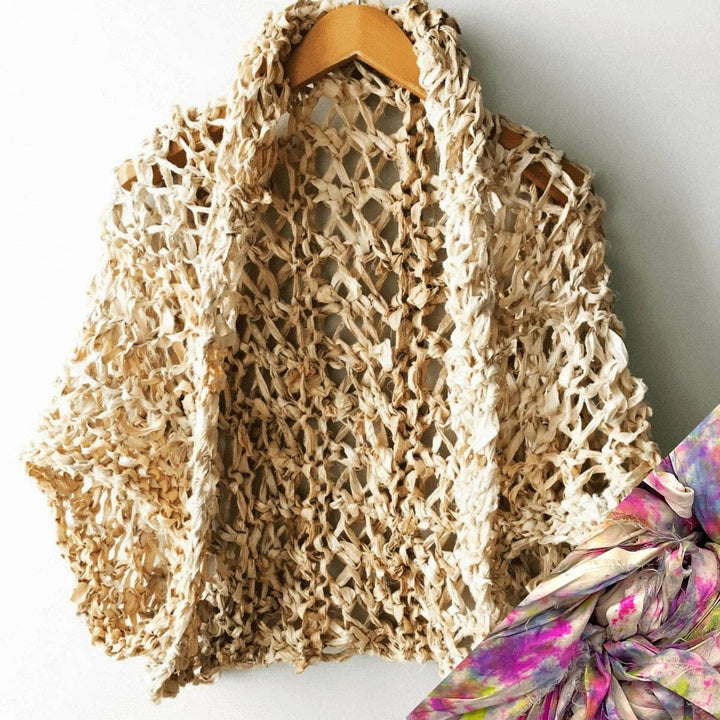Silk Garter + Lace Summer Cocoon Coat Knit Kit - Darn Good Yarn