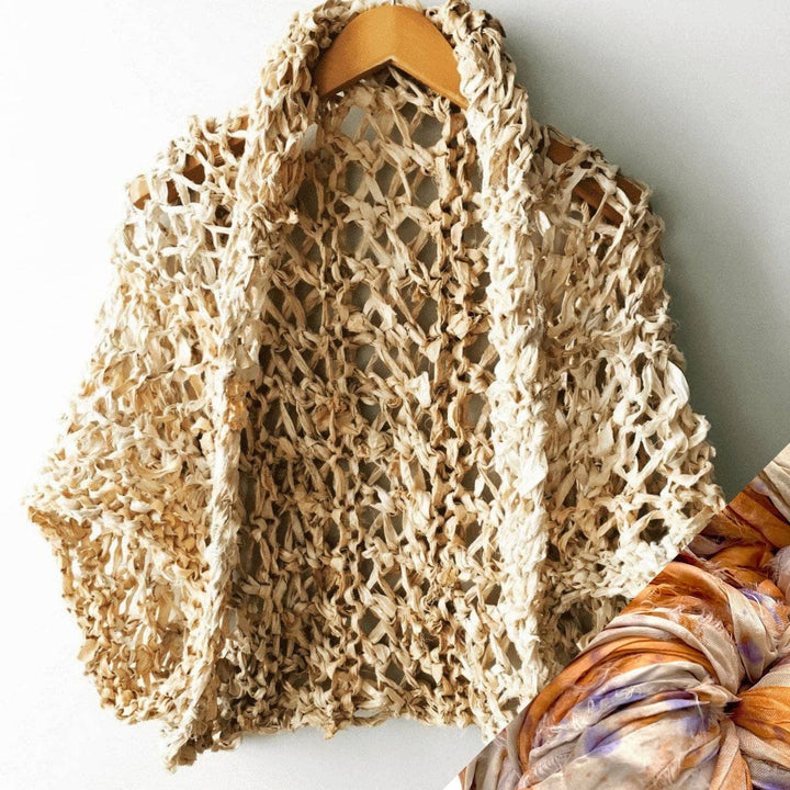 Silk Garter + Lace Summer Cocoon Coat Knit Kit - Darn Good Yarn
