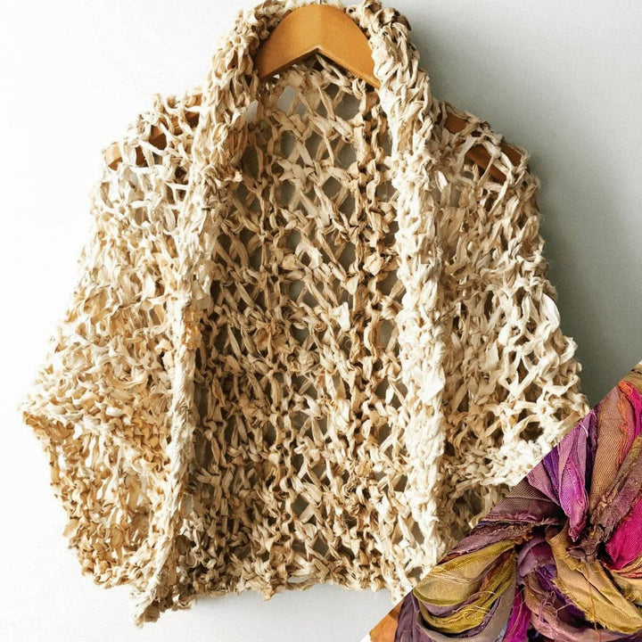 Silk Garter + Lace Summer Cocoon Coat Knit Kit - Darn Good Yarn