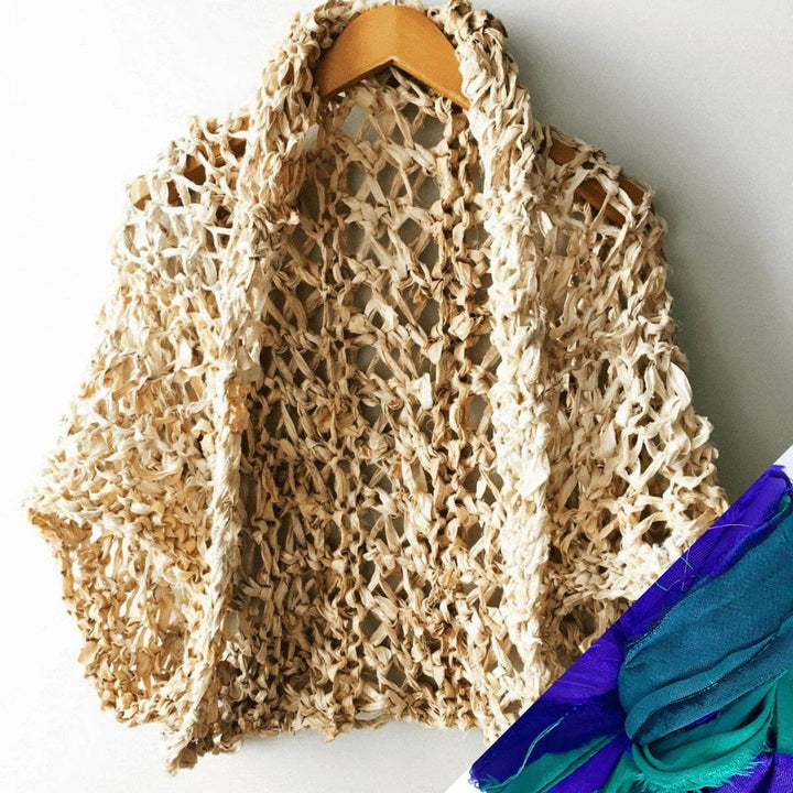 Silk Garter + Lace Summer Cocoon Coat Knit Kit - Darn Good Yarn
