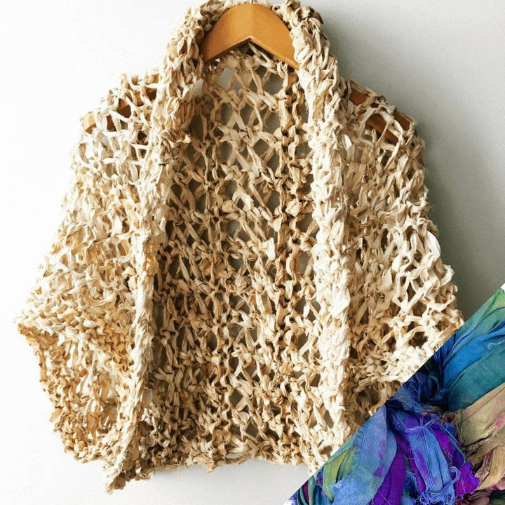 Silk Garter + Lace Summer Cocoon Coat Knit Kit - Darn Good Yarn