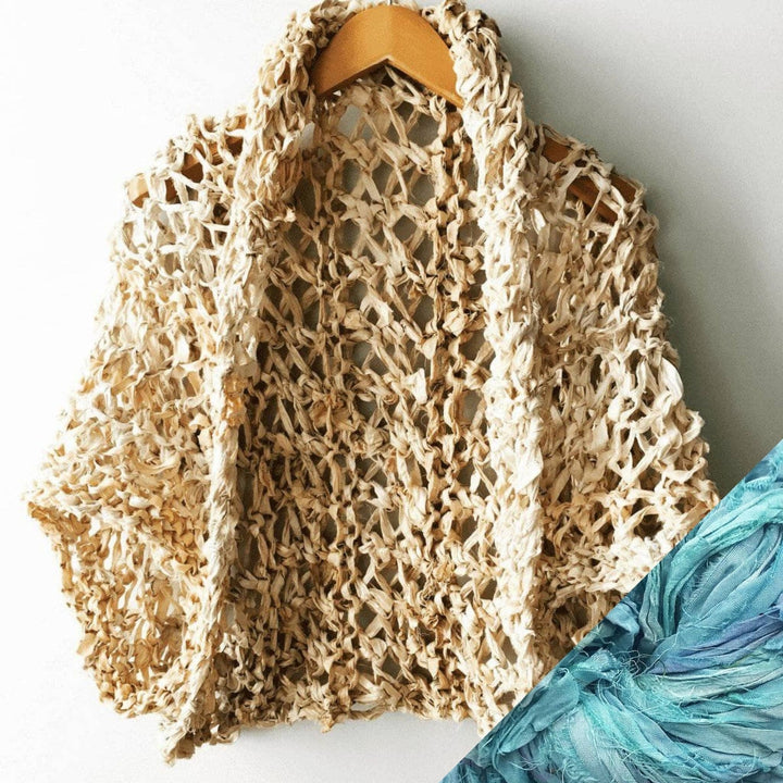 Silk Garter + Lace Summer Cocoon Coat Knit Kit - Darn Good Yarn