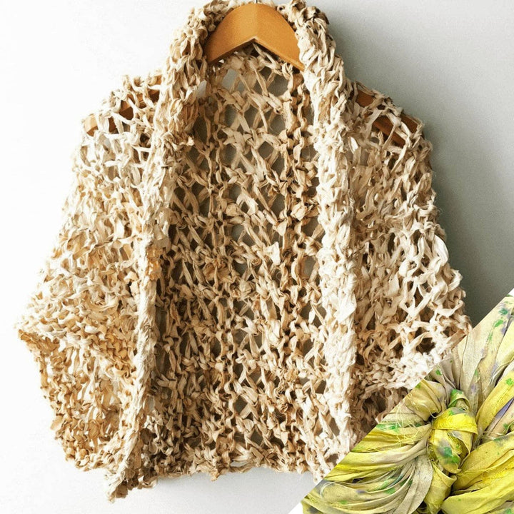 Silk Garter + Lace Summer Cocoon Coat Knit Kit - Darn Good Yarn