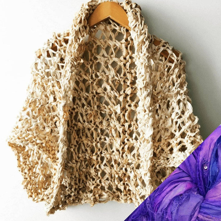Silk Garter + Lace Summer Cocoon Coat Knit Kit - Darn Good Yarn