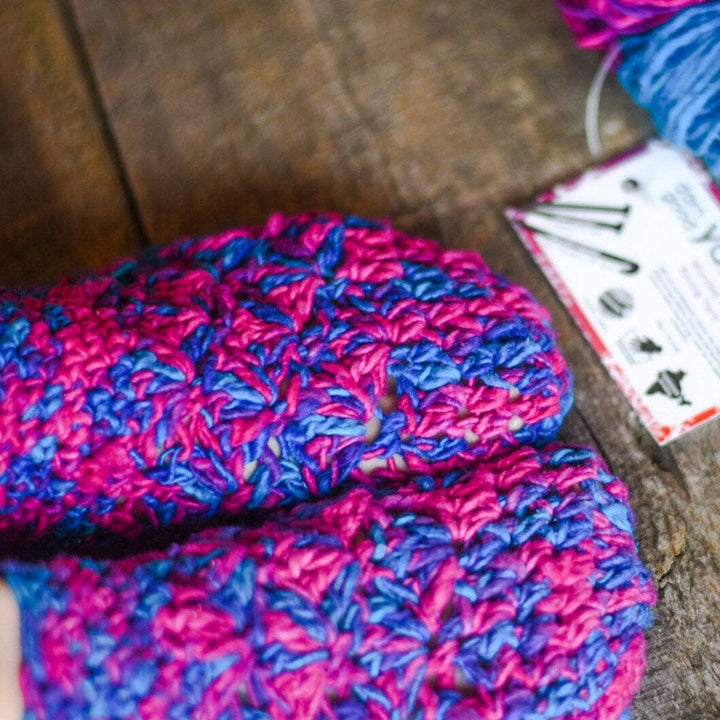 close up of multicolored Silk Mer-Slippers