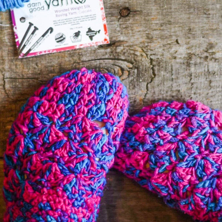 close up of multicolored Silk Mer-Slippers