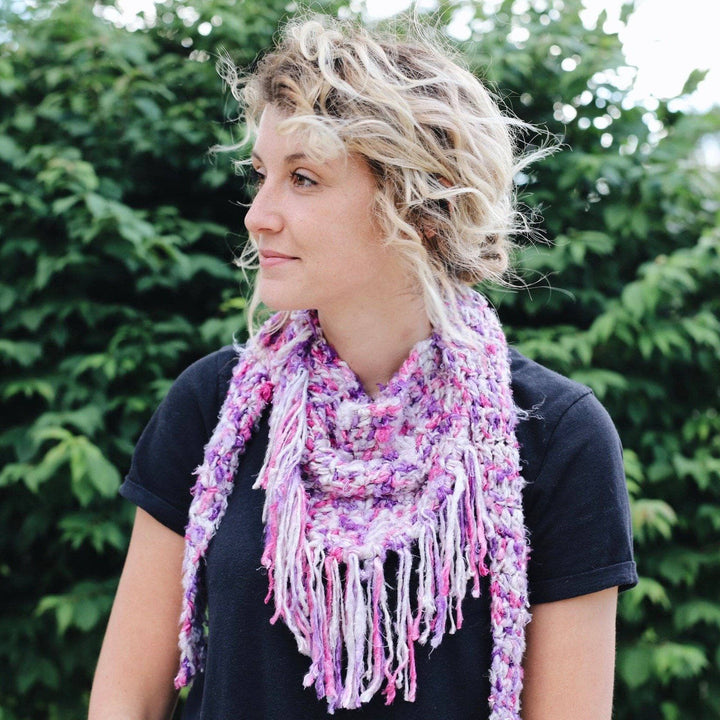 Simple + Quick Banana Scarf Crochet Kit | Darn Good Yarn - eco-friendly yarn + boho clothing