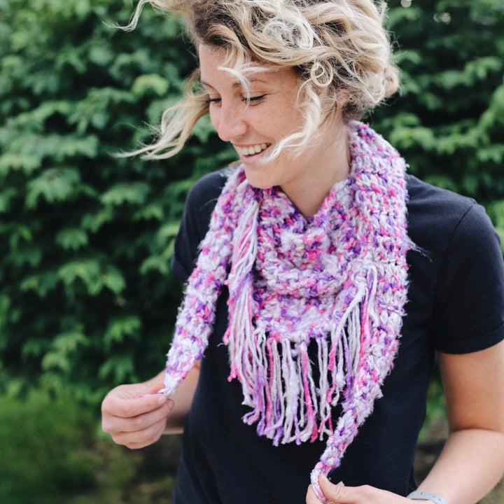Simple + Quick Banana Scarf Crochet Pattern | Darn Good Yarn - eco-friendly yarn + boho clothing