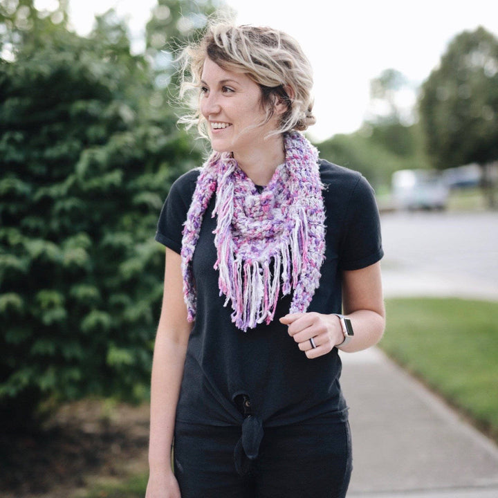 Simple + Quick Banana Scarf Crochet Pattern | Darn Good Yarn - eco-friendly yarn + boho clothing