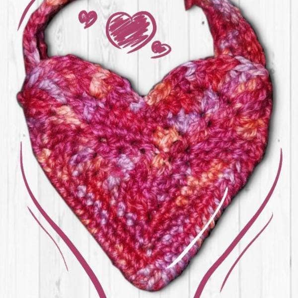 Start at Love Pouch in Raspberry sitting on a white background