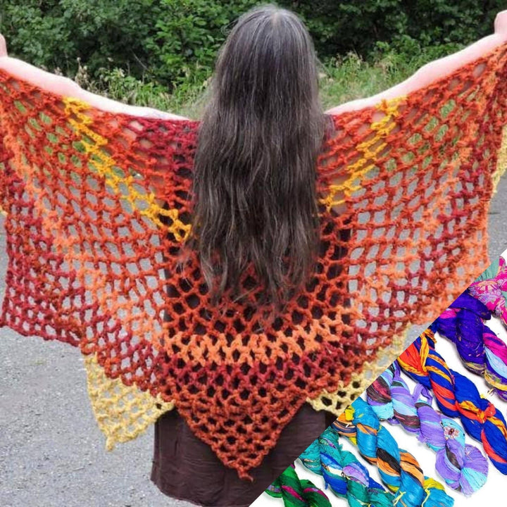 Sunburst Shawl - Crochet Kit - Darn Good Yarn