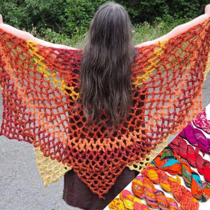 Sunburst Shawl - Crochet Kit - Darn Good Yarn