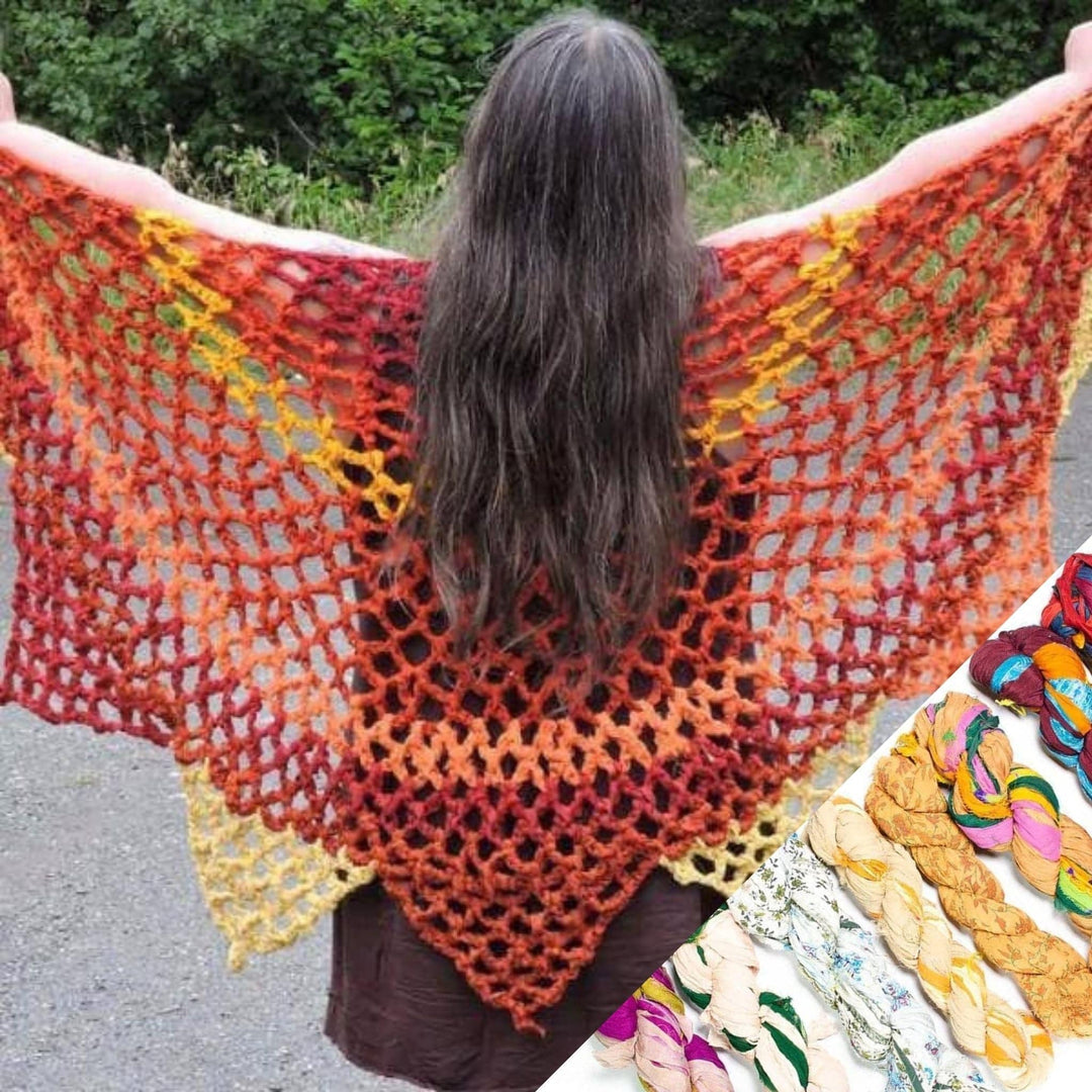 Sunburst Shawl - Crochet Kit - Darn Good Yarn