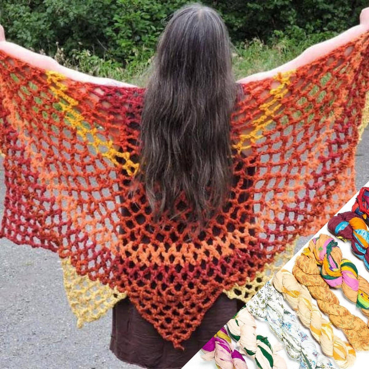 Sunburst Shawl - Crochet Kit - Darn Good Yarn