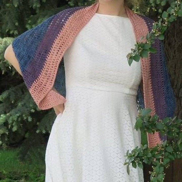 Sunset On The Water Shawl Crochet Pattern | Darn Good Yarn - eco-friendly yarn + boho clothing