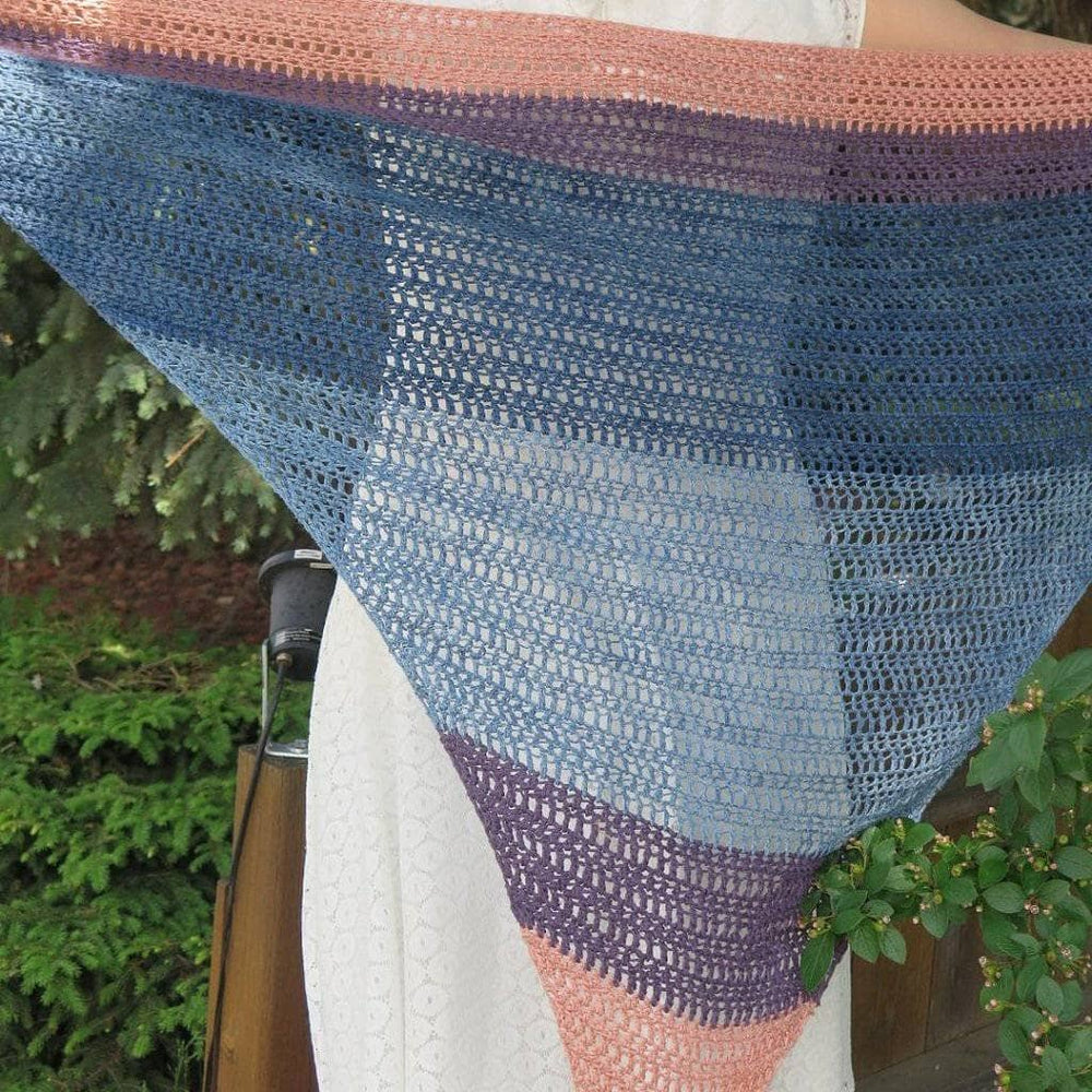 Sunset On The Water Shawl Crochet Pattern | Darn Good Yarn - eco-friendly yarn + boho clothing