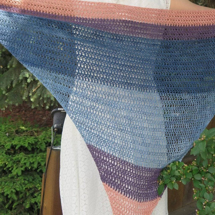 Sunset On The Water Shawl Crochet Pattern | Darn Good Yarn - eco-friendly yarn + boho clothing