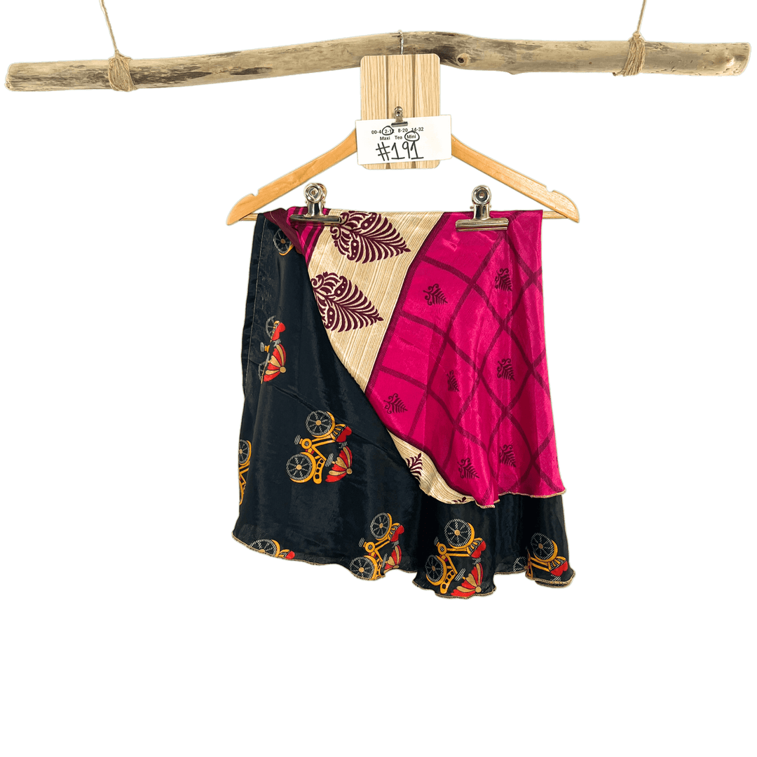 Sari Wrap Skirt - 2-12 - Mini Length